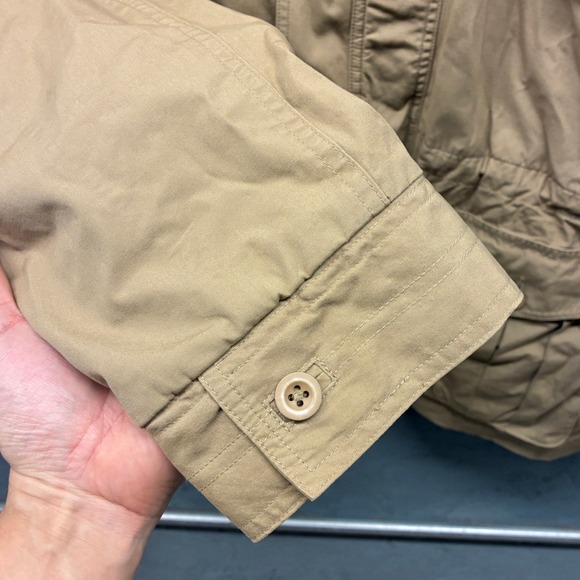 LL Bean Hooded Twill Utility Field Jacket Men's XXL Tall Beige Outdoor - Picture 4 of 12